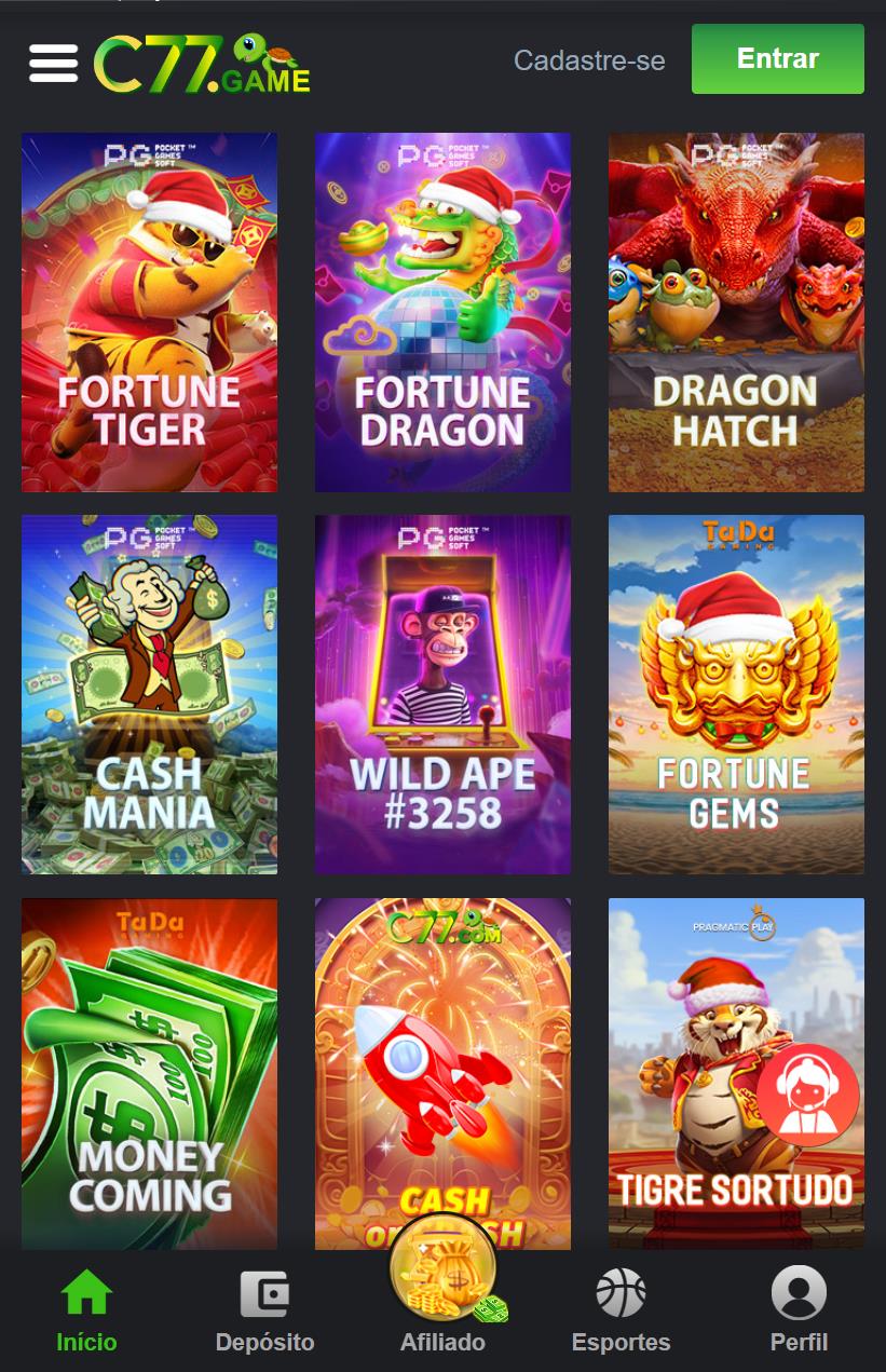 Variedade de Jogos Online Oferecidos