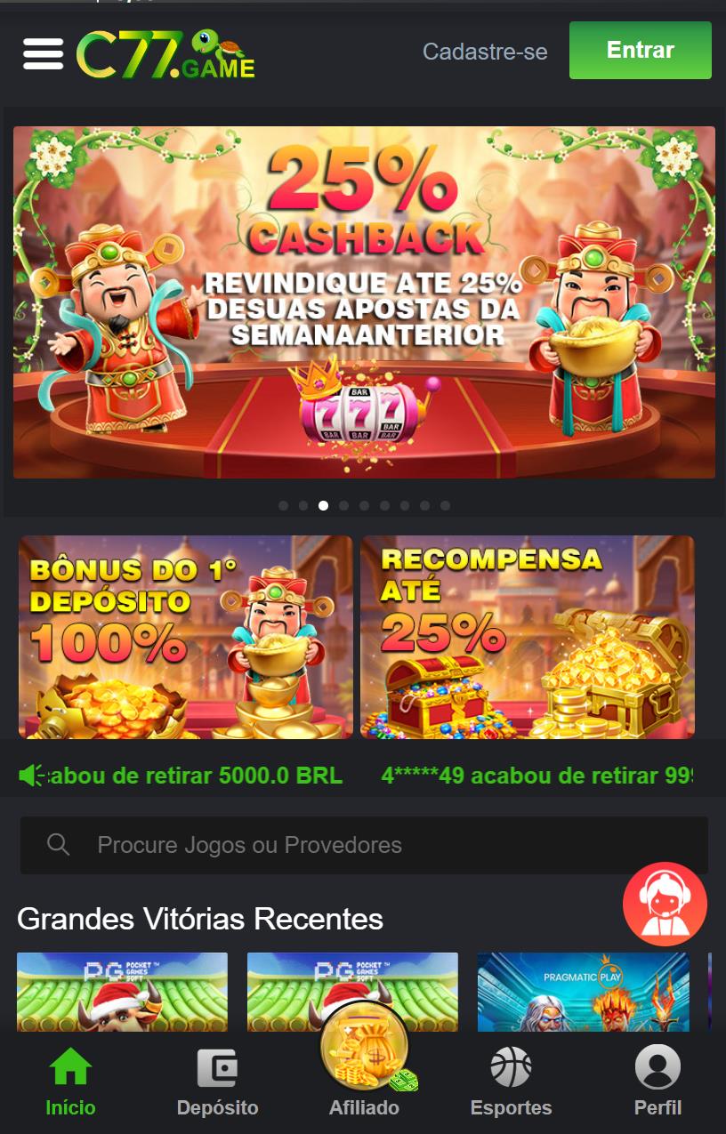 c77.Com - Caça-Níqueis Online Cassino